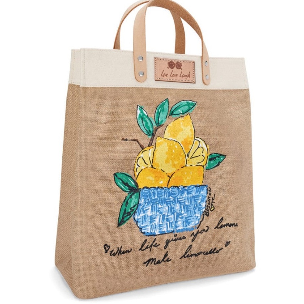 NWT Brighton Main Squeeze Burlap Tote